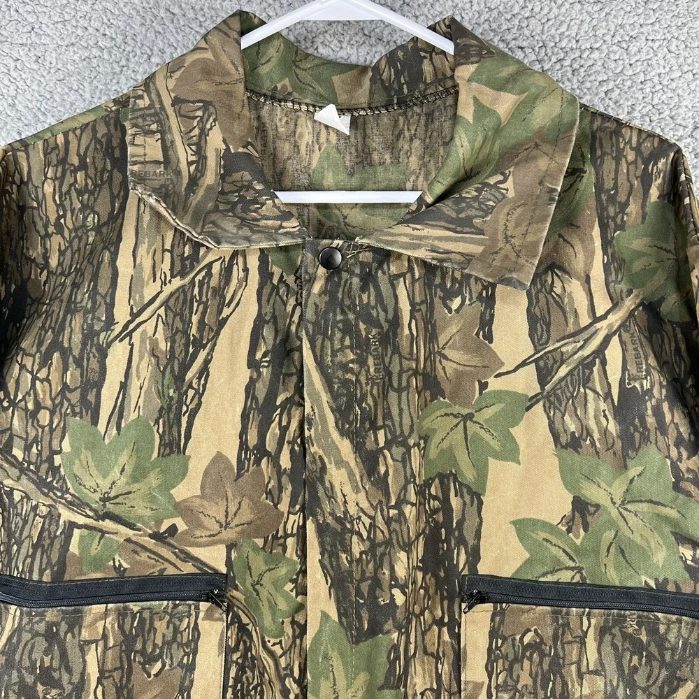 VTG 1-Piece Trebark Camouflage Coveralls‎ Hunting Jumpsuit USA Made Men's XL